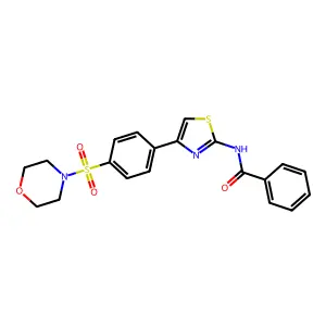 N-{4-[4-(morpholin-4-ylsulfonyl)phenyl]-1,3-thiazol-2-yl}benzamide structure