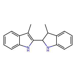 3,3'-dimethyl-2,3-dihydro-1H,1'H-2,2'-biindole structure