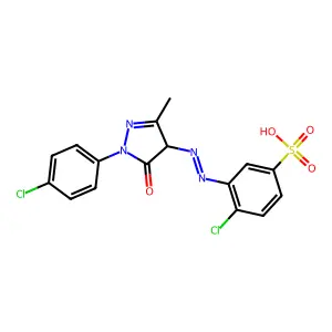 4-chloro-3-[[1-(4-chlorophenyl)-3-methyl-5-oxo-4H-pyrazol-4-yl]diazenyl]benzenesulfonic Acid structure