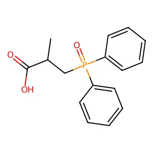 3-Diphenylphosphoryl-2-methylpropanoic acid structure