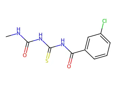 1-Chloro-3-{[({[(methylamino)carbonyl]amino}carbothioyl)amino]carbonyl}benzene structure