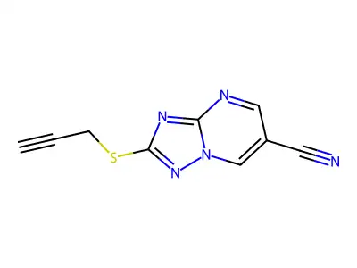 2-(2-Propynylsulfanyl)[1,2,4]triazolo[1,5-a]pyrimidine-6-carbonitrile structure