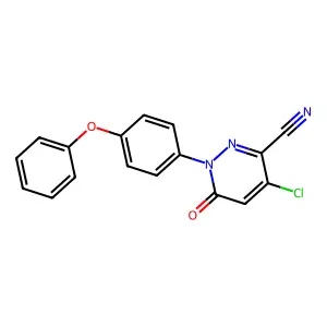 4-Chloro-6-oxo-1-(4-phenoxyphenyl)-1,6-dihydro-3-pyridazinecarbonitrile structure
