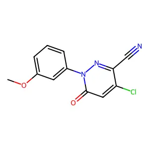 4-Chloro-1-(3-methoxyphenyl)-6-oxo-1,6-dihydro-3-pyridazinecarbonitrile structure