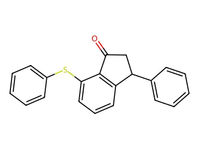 3-Phenyl-7-(phenylsulfanyl)-1-indanone structure