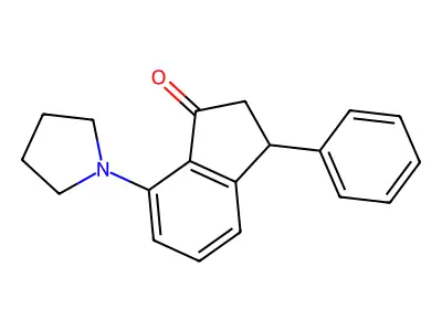 3-Phenyl-7-(1-pyrrolidinyl)-1-indanone structure