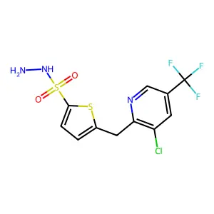 5-{[3-Chloro-5-(trifluoromethyl)-2-pyridinyl]methyl}-2-thiophenesulfonohydrazide structure