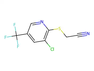 2-{[3-Chloro-5-(trifluoromethyl)-2-pyridinyl]-sulfanyl}acetonitrile structure