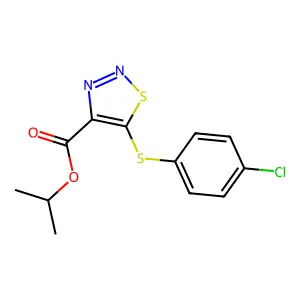 Isopropyl 5-[(4-chlorophenyl)sulfanyl]-1,2,3-thiadiazole-4-carboxylate structure