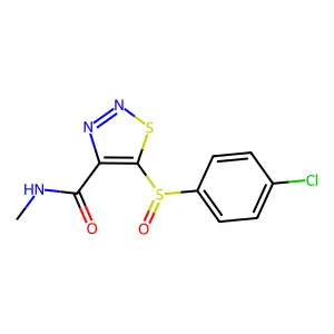 5-[(4-chlorophenyl)sulfinyl]-N-methyl-1,2,3-thiadiazole-4-carboxamide structure