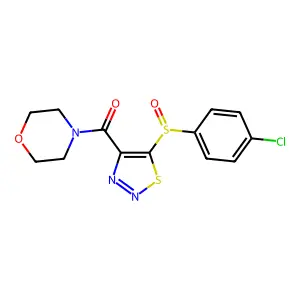 {5-[(4-Chlorophenyl)sulfinyl]-1,2,3-thiadiazol-4-yl}(morpholino)methanone structure