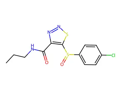 5-[(4-chlorophenyl)sulfinyl]-N-propyl-1,2,3-thiadiazole-4-carboxamide structure