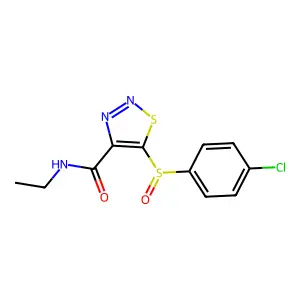 5-[(4-chlorophenyl)sulfinyl]-N-ethyl-1,2,3-thiadiazole-4-carboxamide structure
