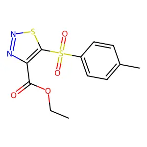 Ethyl 5-[(4-methylphenyl)sulfonyl]-1,2,3-thiadiazole-4-carboxylate structure