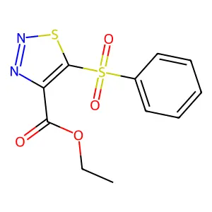 Ethyl 5-(phenylsulfonyl)-1,2,3-thiadiazole-4-carboxylate structure