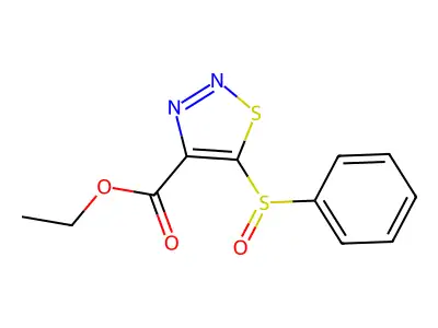 Ethyl 5-(phenylsulfinyl)-1,2,3-thiadiazole-4-carboxylate structure