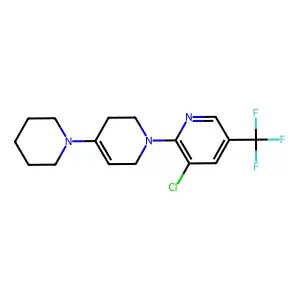 3-chloro-2-[4-piperidino-3,6-dihydro-1(2H)-pyridinyl]-5-(trifluoromethyl)pyridine structure