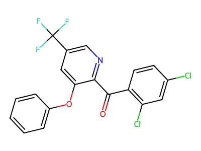 (2,4-Dichlorophenyl)[3-phenoxy-5-(trifluoromethyl)-2-pyridinyl]methanone structure