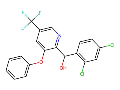 (2,4-Dichlorophenyl)[3-phenoxy-5-(trifluoromethyl)-2-pyridinyl]methanol structure