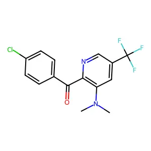 (4-Chlorophenyl)[3-(dimethylamino)-5-(trifluoromethyl)-2-pyridinyl]methanone structure