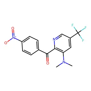 [3-(Dimethylamino)-5-(trifluoromethyl)-2-pyridinyl](4-nitrophenyl)methanone structure