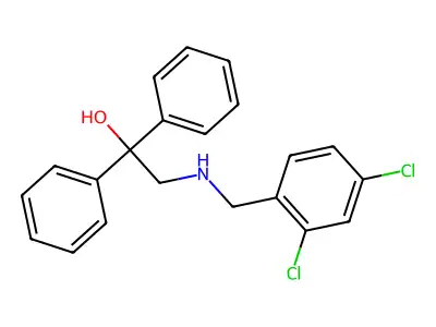 2-[(2,4-Dichlorobenzyl)amino]-1,1-diphenyl-1-ethanol structure