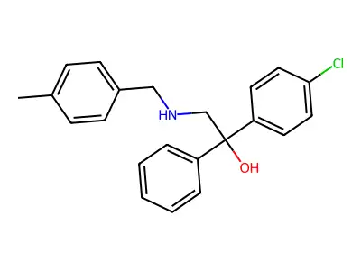 1-(4-Chlorophenyl)-2-[(4-methylbenzyl)amino]-1-phenyl-1-ethanol structure