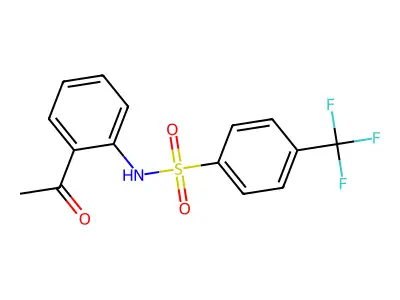 N-(2-acetylphenyl)-4-(trifluoromethyl)benzenesulfonamide structure