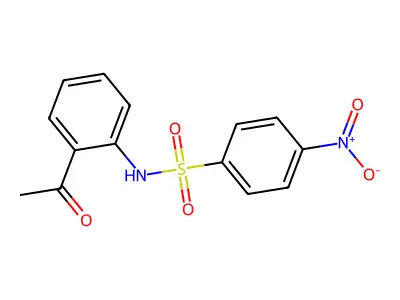 N-(2-acetylphenyl)-4-nitrobenzenesulfonamide structure
