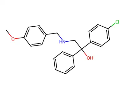 1-(4-Chlorophenyl)-2-[(4-methoxybenzyl)amino]-1-phenyl-1-ethanol structure