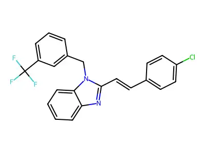 2-[2-(4-Chlorophenyl)ethenyl]-1-[[3-(trifluoromethyl)phenyl]methyl]benzimidazole structure