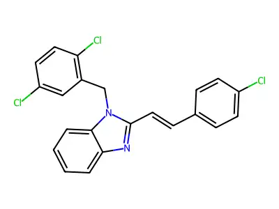 2-[2-(4-Chlorophenyl)ethenyl]-1-[(2,5-dichlorophenyl)methyl]benzimidazole structure