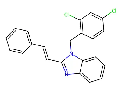 1-[(2,4-Dichlorophenyl)methyl]-2-styryl-benzimidazole structure