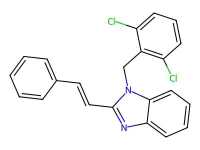 1-[(2,6-Dichlorophenyl)methyl]-2-(2-phenylethenyl)benzimidazole structure
