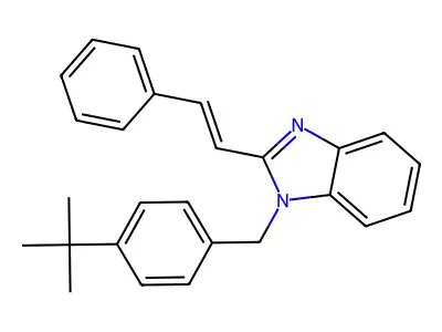 1-[(4-tert-Butylphenyl)methyl]-2-(2-phenylethenyl)-1H-benzimidazole structure