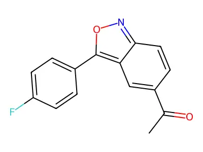 1-[3-(4-Fluorophenyl)-2,1-benzisoxazol-5-yl]-1-ethanone structure