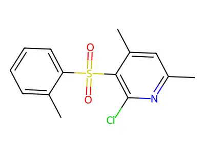 2-Chloro-4,6-dimethyl-3-[(2-methylphenyl)sulfonyl]pyridine structure