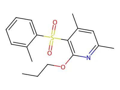 4,6-Dimethyl-3-[(2-methylphenyl)sulfonyl]-2-propoxypyridine structure
