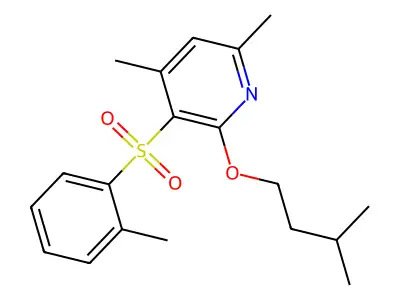 2-(Isopentyloxy)-4,6-dimethyl-3-[(2-methylphenyl)sulfonyl]pyridine structure