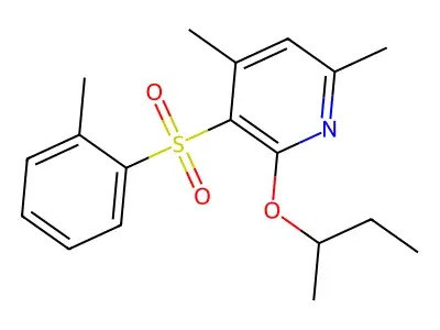 2-(Sec-butoxy)-4,6-dimethyl-3-[(2-methylphenyl)sulfonyl]pyridine structure