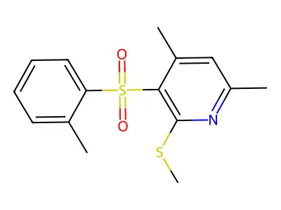 4,6-Dimethyl-3-[(2-methylphenyl)sulfonyl]-2-(methylsulfanyl)pyridine structure