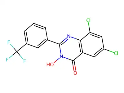 6,8-dichloro-3-hydroxy-2-[3-(trifluoromethyl)phenyl]-4(3H)-quinazolinone structure