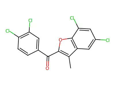 (5,7-Dichloro-3-methyl-1-benzofuran-2-yl)(3,4-dichlorophenyl)methanone structure