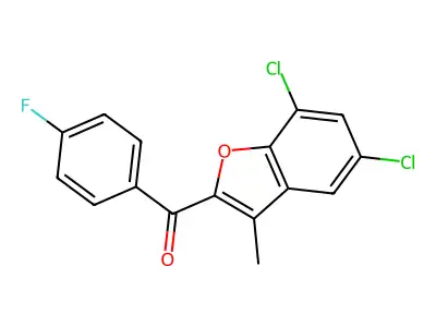 (5,7-Dichloro-3-methyl-1-benzofuran-2-yl)(4-fluorophenyl)methanone structure