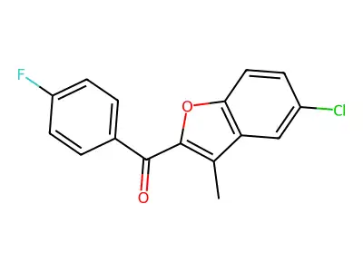 (5-Chloro-3-methyl-1-benzofuran-2-yl)(4-fluorophenyl)methanone structure