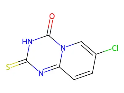 7-Chloro-2-sulfanyl-4H-pyrido[1,2-a](1,3,5)triazin-4-one structure