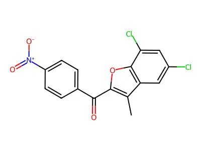 (5,7-Dichloro-3-methyl-1-benzofuran-2-yl)(4-nitrophenyl)methanone structure