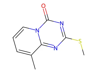 9-methyl-2-(methylsulfanyl)-4H-pyrido[1,2-a][1,3,5]triazin-4-one structure
