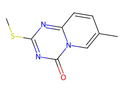 7-methyl-2-(methylsulfanyl)-4H-pyrido[1,2-a][1,3,5]triazin-4-one structure