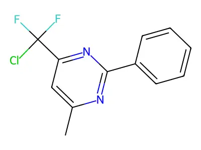 4-(Chlorodifluoromethyl)-6-methyl-2-phenylpyrimidine structure